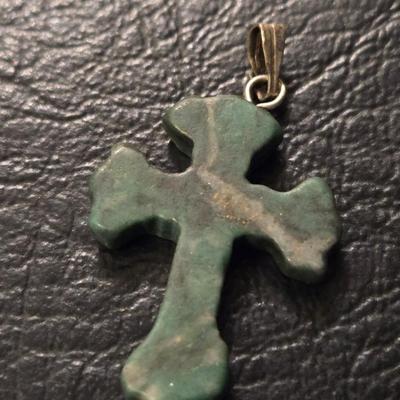 Green Aventurine Cross Pendant