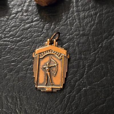Copper Archery Pendant and Copper Vessels Charms