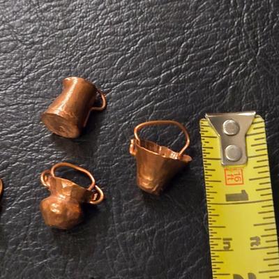 Copper Archery Pendant and Copper Vessels Charms
