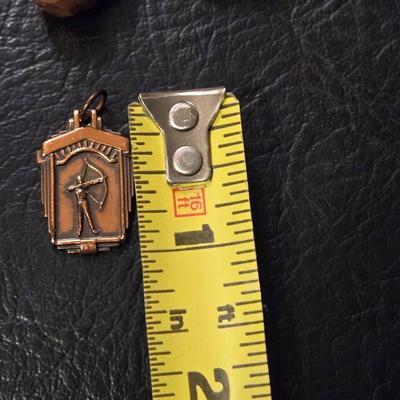 Copper Archery Pendant and Copper Vessels Charms