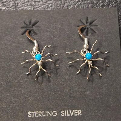 Sterling Silver Native American Earrings