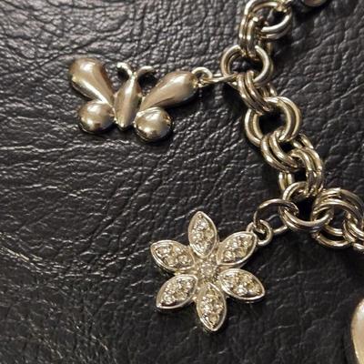 Silver Tone Charm Bracelet