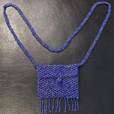 Seed Bead Pouch Necklace