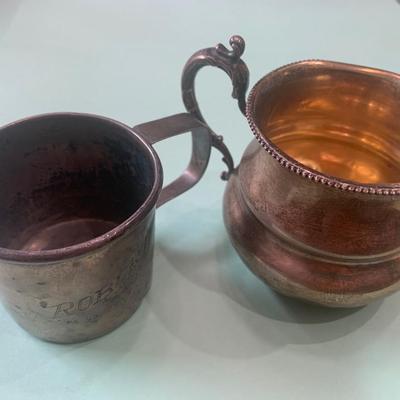 Bailey Banks & Biddle Sterling Childs Cup + Another Monogrammed