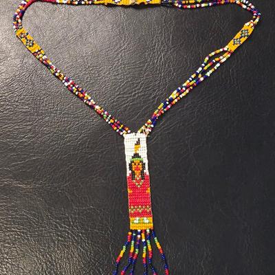 Vintage Beaded Native American Style Necklace
