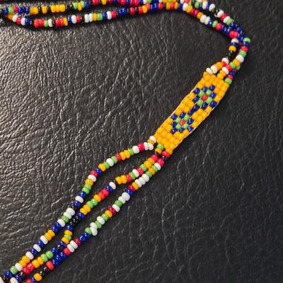 Vintage Beaded Native American Style Necklace