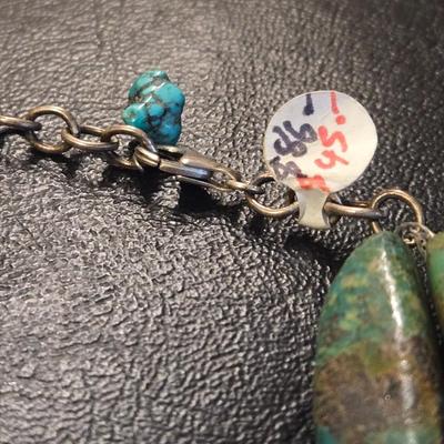 3 Strand Large Stone Turquoise Necklace