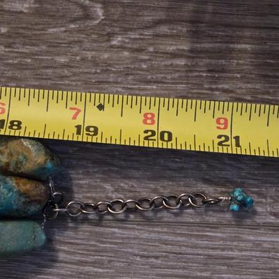 3 Strand Large Stone Turquoise Necklace