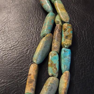 3 Strand Large Stone Turquoise Necklace