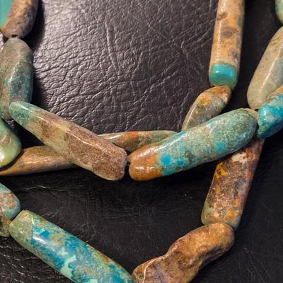 3 Strand Large Stone Turquoise Necklace