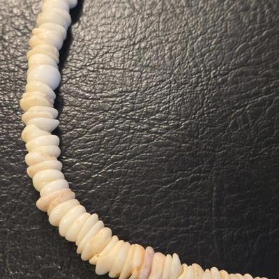 Vintage White, Smooth, Round Shell Bead Necklace