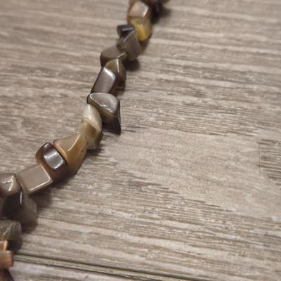 Baltic Amber & Tiger Eye Beaded Necklace