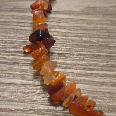 Baltic Amber & Tiger Eye Beaded Necklace