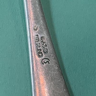 FIVE Floral Pattern Sterling Silver Spoons