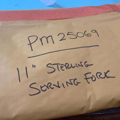 11” Sterling Asparagus / Fish Serving Fork