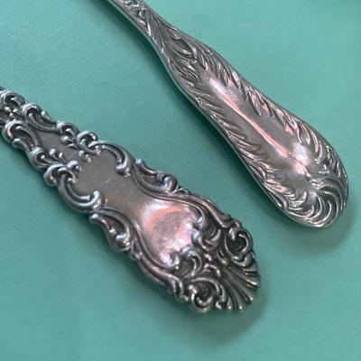 TWO SETS - Miniature Sterling Spoons 6 Soups / 8 Others