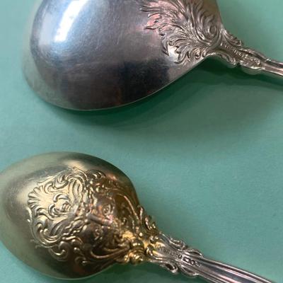 TWO SETS - Miniature Sterling Spoons 6 Soups / 8 Others