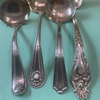 Sterling Gravy Ladles Lot 4-5” Howe & Others