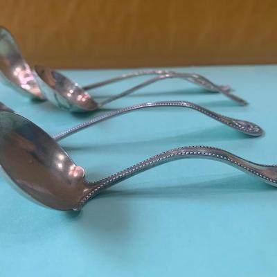 Sterling Gravy Ladles Lot 4-5” Howe & Others