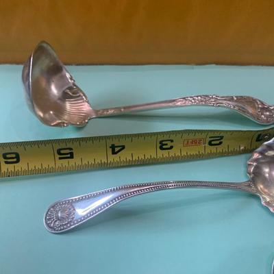 Sterling Gravy Ladles Lot 4-5” Howe & Others