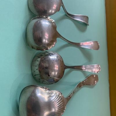 Sterling Gravy Ladles Lot 4-5” Howe & Others