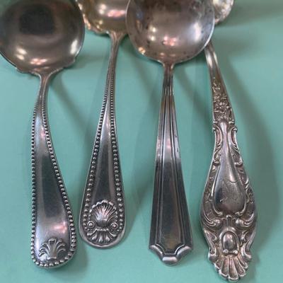 Sterling Gravy Ladles Lot 4-5” Howe & Others