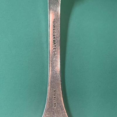 THREE 8” Sterling Silver Serving Spoons Hennegen & Lowe Silversmiths