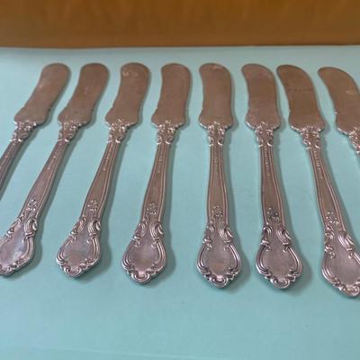 EIGHT Silver Butter Knives
