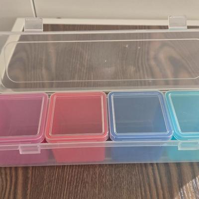 (2) Colorful Cubby Small Storage Containers