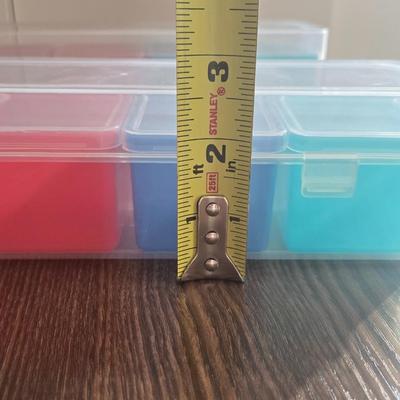 (2) Colorful Cubby Small Storage Containers