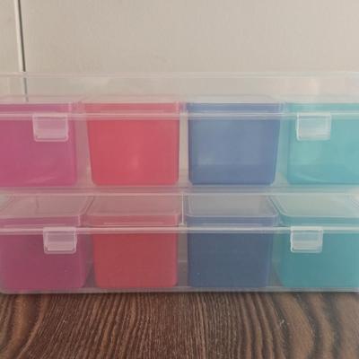 (2) Colorful Cubby Small Storage Containers