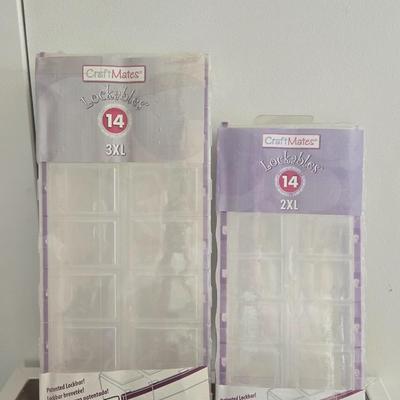 (2) New Plastic Jewelry/Bead Storage Containers