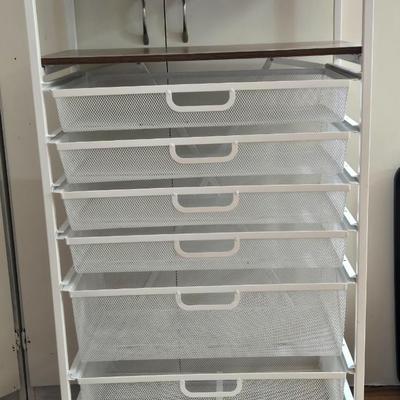 Origami Brand Metal Rolling Cart with Pull Out Drawers