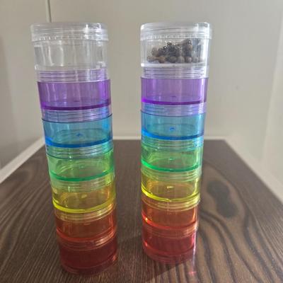 Multicolored Plastic Storage Containers