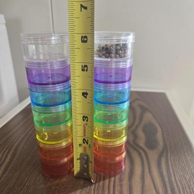 Multicolored Plastic Storage Containers