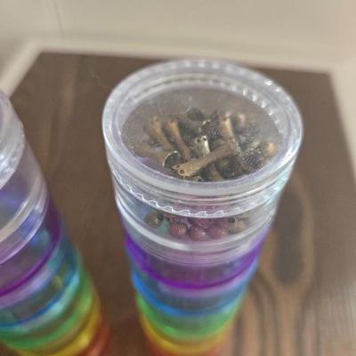 Multicolored Plastic Storage Containers