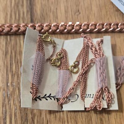 Container of Copper and Gold Tone Jewelry Making Items
