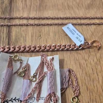 Container of Copper and Gold Tone Jewelry Making Items