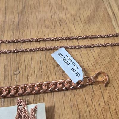 Container of Copper and Gold Tone Jewelry Making Items