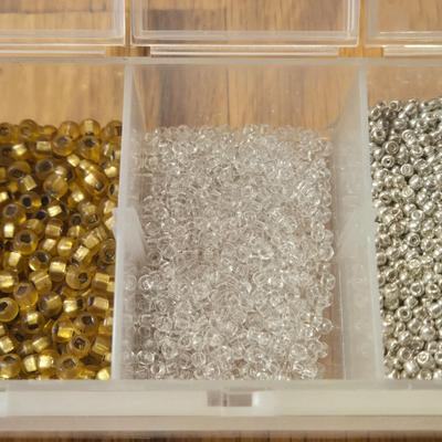 Container Filled with Seed Beads