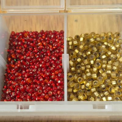 Container Filled with Seed Beads