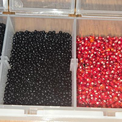 Container Filled with Seed Beads