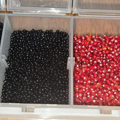 Container Filled with Seed Beads