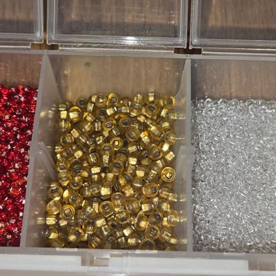 Container Filled with Seed Beads