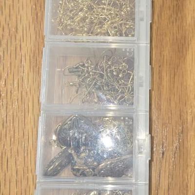 Container of Gold Tone Jewelry Making Items