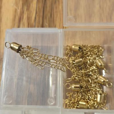 Container of Gold Tone Jewelry Making Items