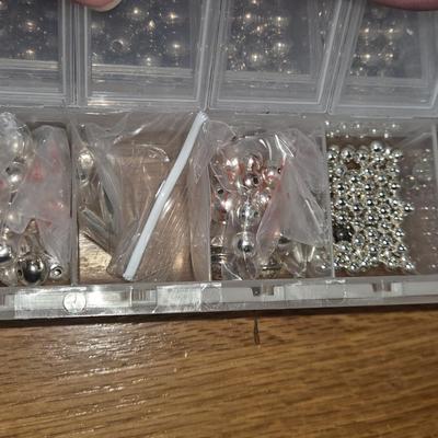 Sterling Silver Jewelry Making Items in Organizing Container