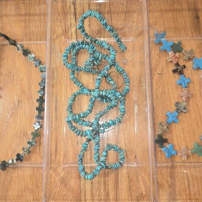 Turquoise Beads and Cross Beads