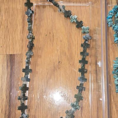 Turquoise Beads and Cross Beads