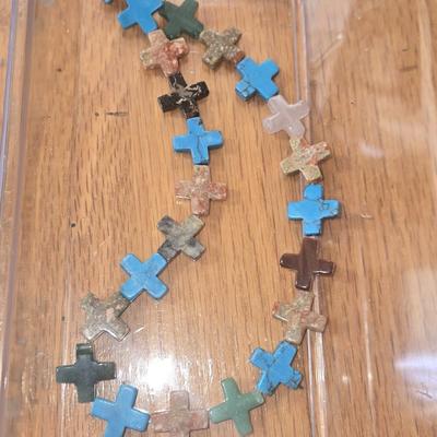 Turquoise Beads and Cross Beads
